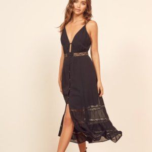Reformation Shelley Dress in Black